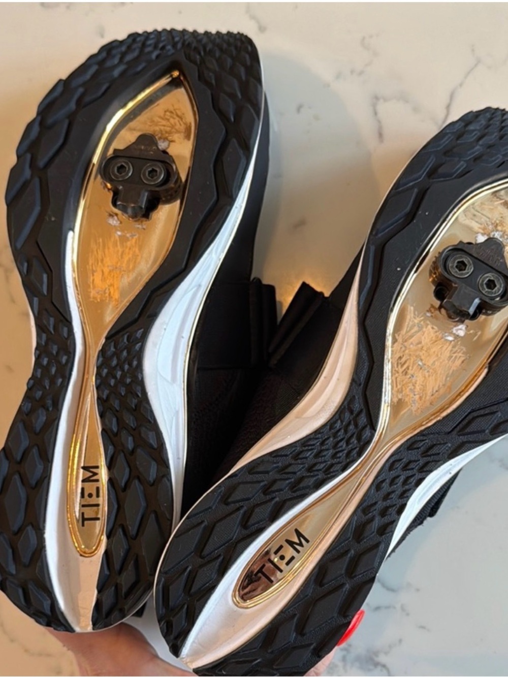 Black and Gold Womens Tiem Spin Shoes - Picture 3 of 3